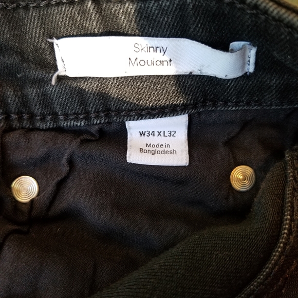 Skinny Jean's Calvin Klein Womans Pants w34 x l32 Black Bangladesh 81kc736 - Picture 15 of 16